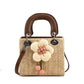 Women's Fashion Flower Weaving Straw Handbag