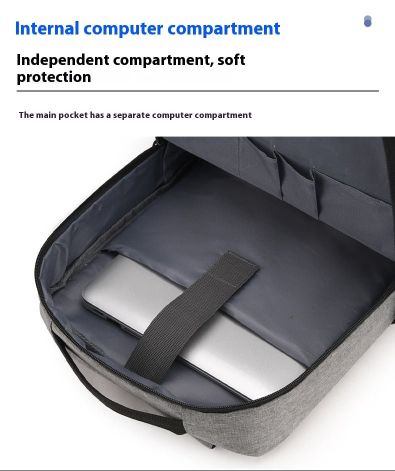 New Business Commute Business Trip Computer Backpack Men's Three-piece Set