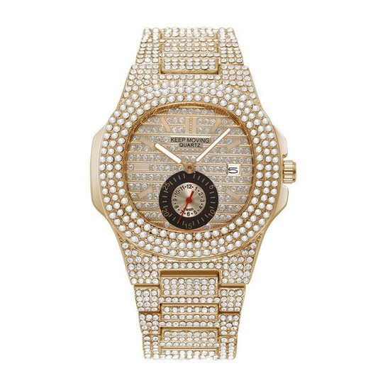 Watch Fashion And Fully-jewelled Calendar Quartz