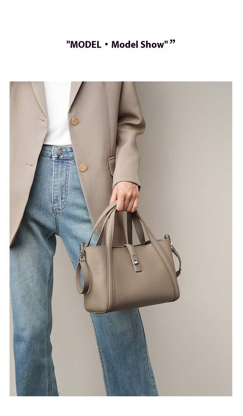 Korean-style Large-capacity Leather Handbag