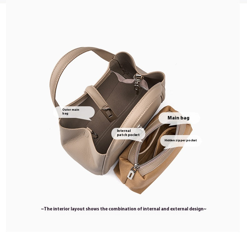 Korean-style Large-capacity Leather Handbag