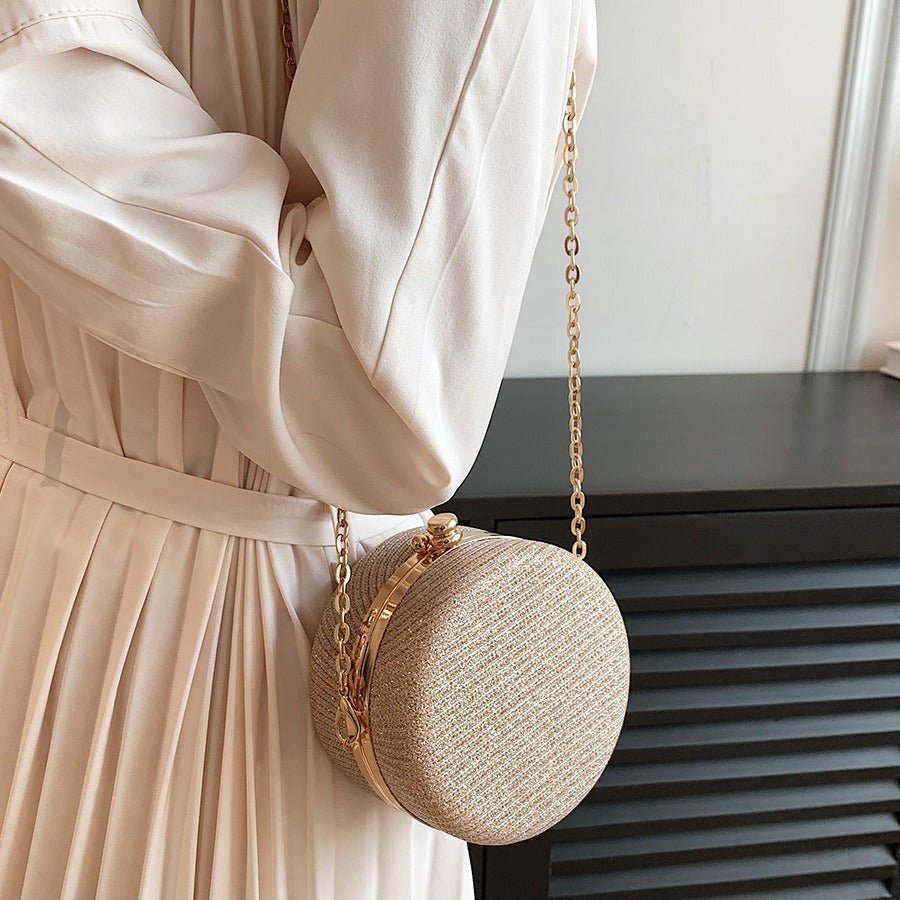 Rhinestone-encrusted Chain bag