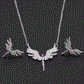Angel Wings Stainless Steel Necklace Set