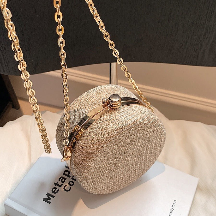 Rhinestone-encrusted Chain bag