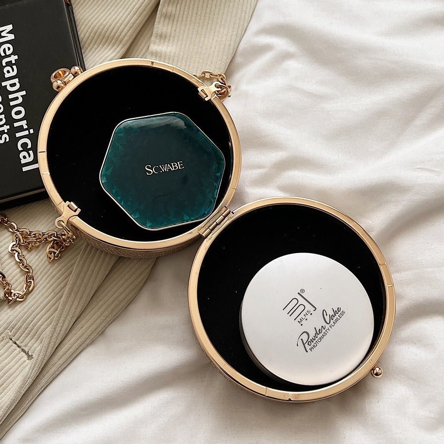 Rhinestone-encrusted Chain bag