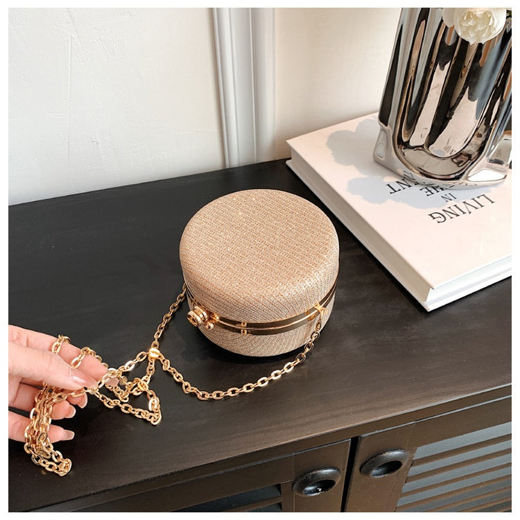 Rhinestone-encrusted Chain bag