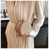 Rhinestone-encrusted Chain bag