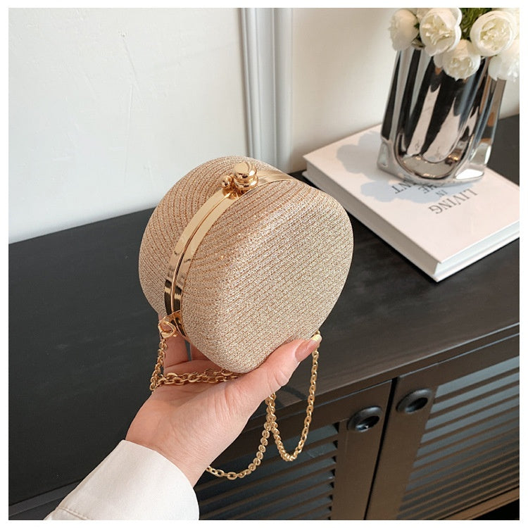 Rhinestone-encrusted Chain bag